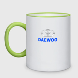 Кружка двухцветная Daewoo sport auto logo