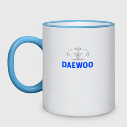 Кружка двухцветная Daewoo sport auto logo