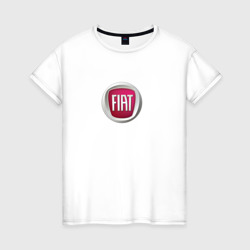 Женская футболка хлопок FIAT sport auto logo