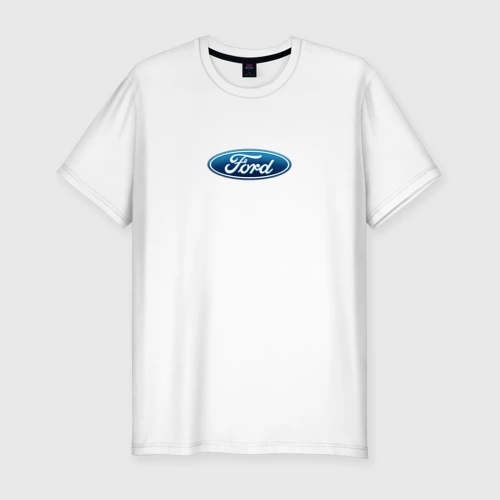 Мужская футболка хлопок Slim FORD авто спорт лого