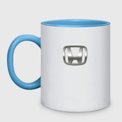 Кружка двухцветная Honda logo auto grey