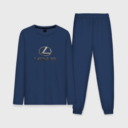 Мужская пижама с лонгсливом хлопок Lexus авто бренд лого