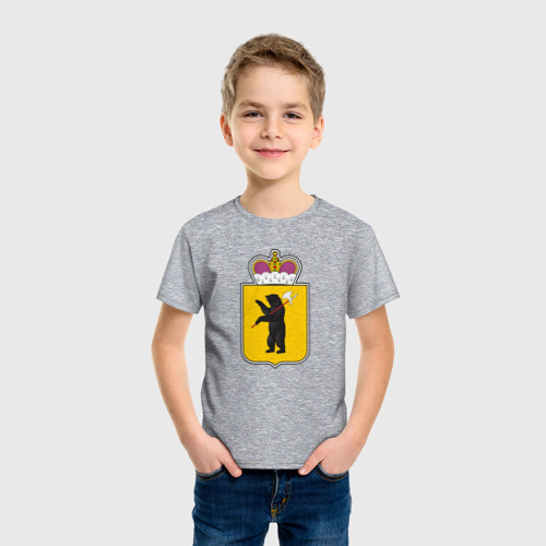 Детская футболка хлопок Ярославль, цвет меланж - фото 3