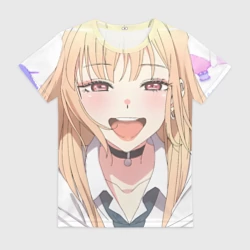 Женская футболка 3D Эта фарфоровая кукла Марин