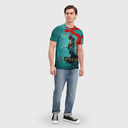 Мужская футболка 3D с принтом Даймё Ёси Торанага сегун, вид сбоку #3