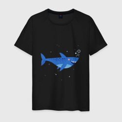Синяя акула – Футболка из хлопка с принтом купить со скидкой в -20%