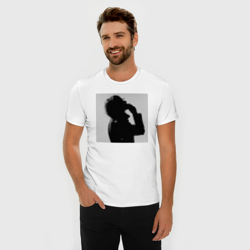 Мужская футболка хлопок Slim с принтом Phrequency, фото на моделе #1