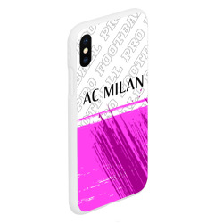 Чехол для iPhone XS Max матовый AC Milan pro football посередине - фото 2