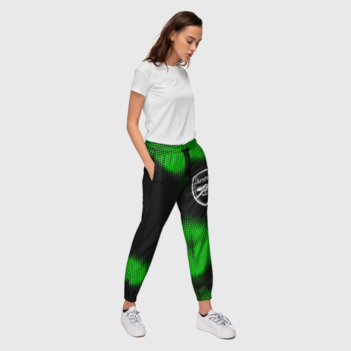 Женские брюки 3D Arsenal sport halftone, цвет 3D печать - фото 5