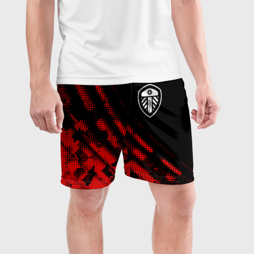 Мужские шорты спортивные Leeds United sport grunge, цвет 3D печать - фото 3