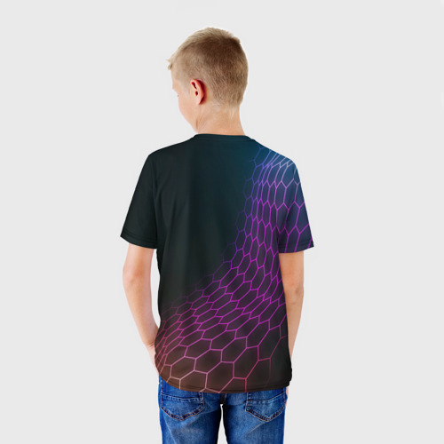 Детская футболка 3D PSG футбольная сетка, цвет 3D печать - фото 4