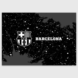 Поздравительная открытка Barcelona sport на темном фоне по-горизонтали