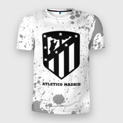 Мужская футболка 3D Slim Atletico Madrid sport на светлом фоне