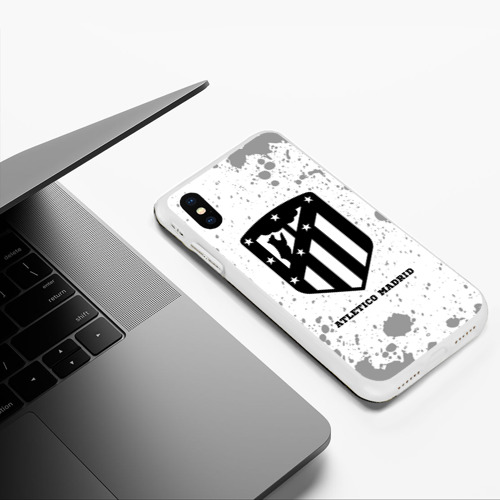 Чехол для iPhone XS Max матовый Atletico Madrid sport на светлом фоне - фото 5