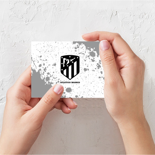 Поздравительная открытка Atletico Madrid sport на светлом фоне, цвет белый - фото 3
