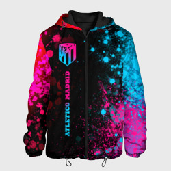 Мужская куртка 3D Atletico Madrid - neon gradient по-вертикали