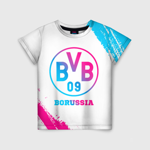 Детская футболка 3D Borussia neon gradient style, цвет 3D печать