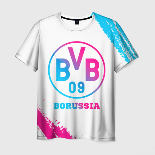 Мужская футболка 3D Borussia neon gradient style, цвет 3D печать