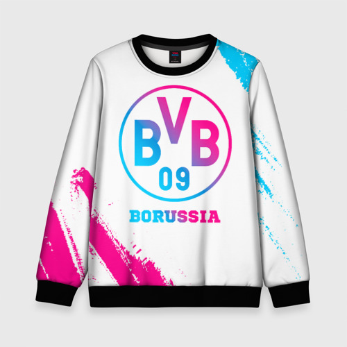 Детский свитшот 3D Borussia neon gradient style, цвет 3D печать