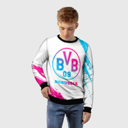 Детский свитшот 3D Borussia neon gradient style - фото 2