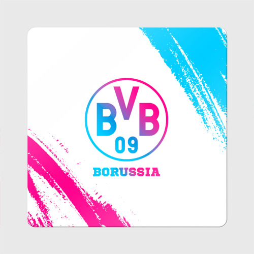 Магнит виниловый Квадрат Borussia neon gradient style