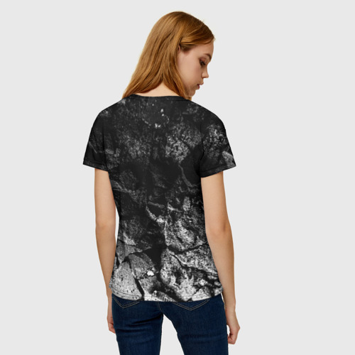 Женская футболка 3D с принтом Papa Roach black graphite, вид сзади #2