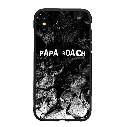 Чехол для iPhone XS Max матовый Papa Roach black graphite