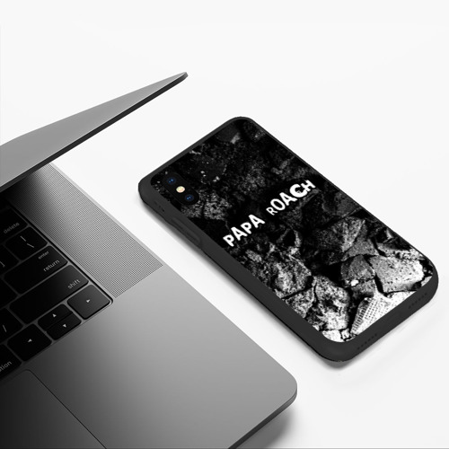Чехол для iPhone XS Max матовый Papa Roach black graphite - фото 5