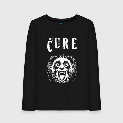 Женский лонгслив хлопок The Cure rock panda, цвет черный
