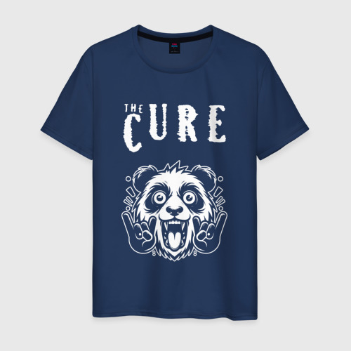 Мужская футболка из хлопка с принтом The Cure rock panda, вид спереди №1
