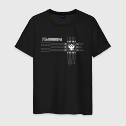 Микропроцессор на черном - russian hardware – Мужская футболка хлопок с принтом купить со скидкой в -20%