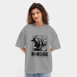 Женская футболка Oversize хлопок texturе Профиль Альфонса - фото 2