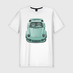 Мужская футболка хлопок Slim Porsche Mint RWB