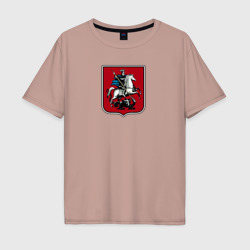 Герб Москвы – Мужская футболка хлопок Oversize с принтом купить со скидкой в -16%
