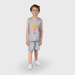Детская пижама с шортами хлопок Barbie power - фото 2