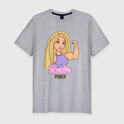 Мужская футболка хлопок Slim Barbie power