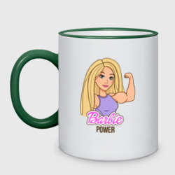 Кружка двухцветная Barbie power