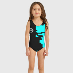 Детский купальник 3D Nissan logo краски спорт