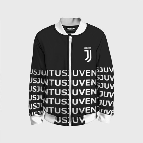 Детский бомбер 3D Juventus pattern fc club steel, цвет белый