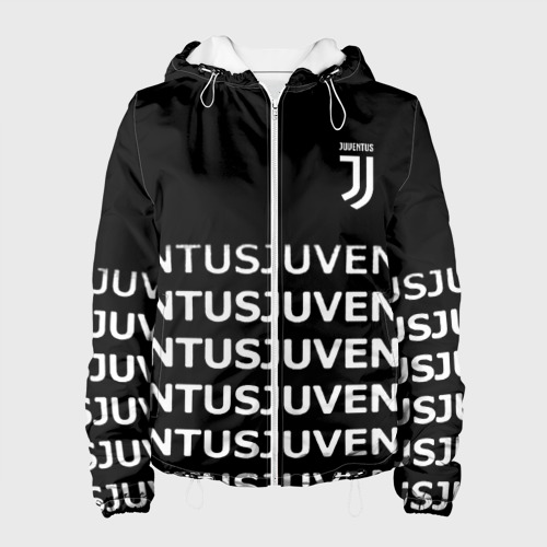 Женская куртка 3D Juventus pattern fc club steel, цвет белый