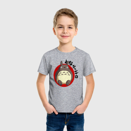 Детская футболка хлопок Мой Тоторо, цвет меланж - фото 3