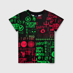 Детская футболка 3D Twenty one pilots pattern rock steel