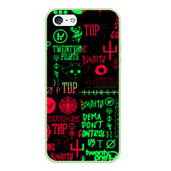 Чехол для iPhone 5/5S матовый Twenty one pilots pattern rock steel