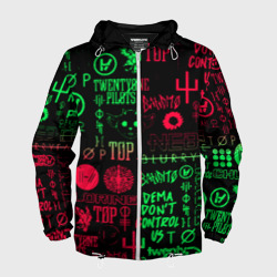 Мужская ветровка 3D Twenty one pilots pattern rock steel