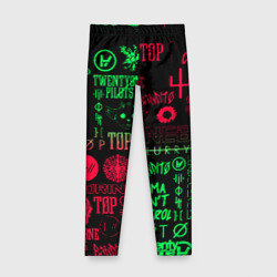 Детские леггинсы 3D Twenty one pilots pattern rock steel