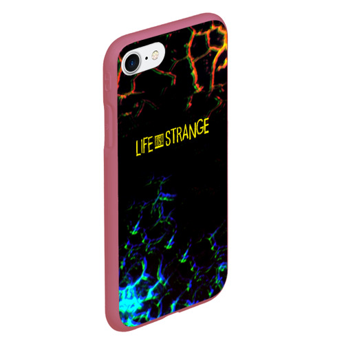 Чехол для iPhone 7/8 матовый с принтом Life Is Strange разломы кино, вид сбоку #3