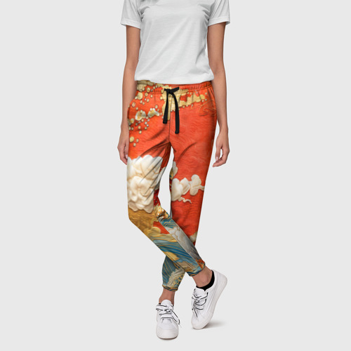 Женские брюки 3D Китайский узор облаков, цвет 3D печать - фото 3