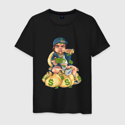 Мужская футболка хлопок Чувак с мешками денег