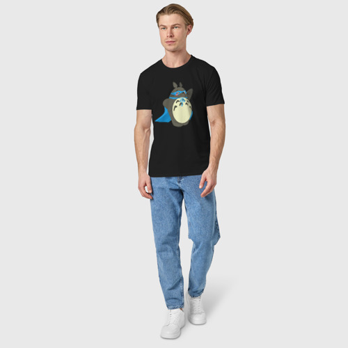 Мужская футболка хлопок Супер Тоторо, цвет черный - фото 5
