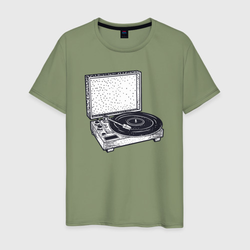 Мужская футболка хлопок Vinyl play, цвет авокадо
